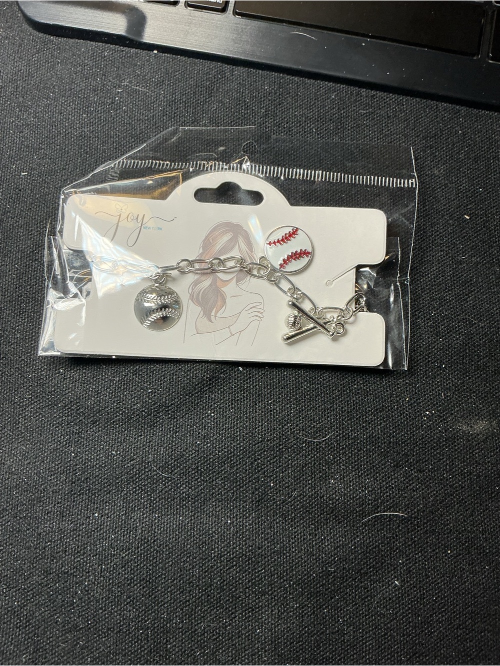 ★ Baseball Charm Bracelet Softball Baseball Fan Silver Tone Jewelry